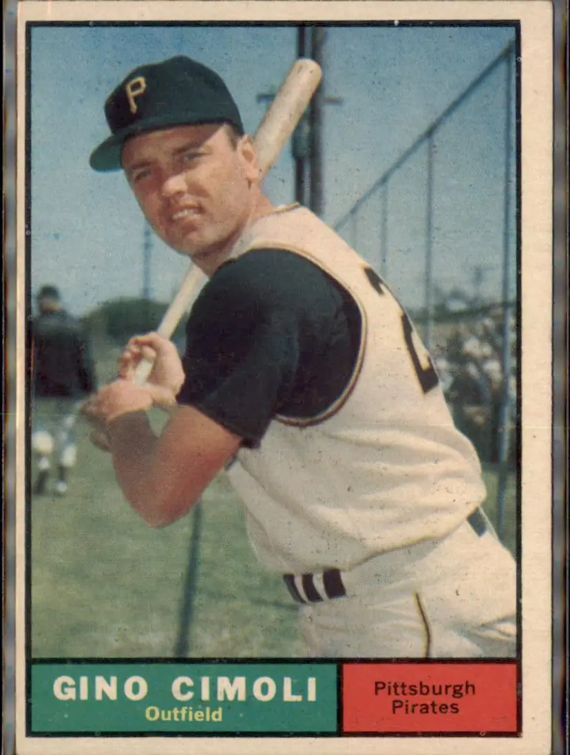 1961 Topps #165 Gino Cimoli - ( ) - Pittsburgh Pirates