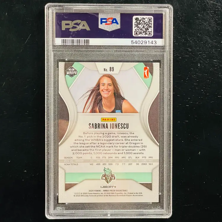 Sabrina Ionescu 2020 Panini Prizm WNBA RC #89 PSA 9 Mint New York Liberty