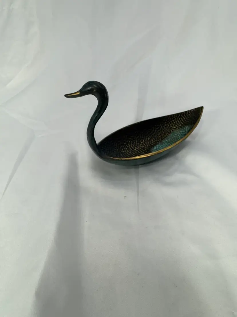 VTG MCM Pal-Bell by Maurice Ascalon bronze swan