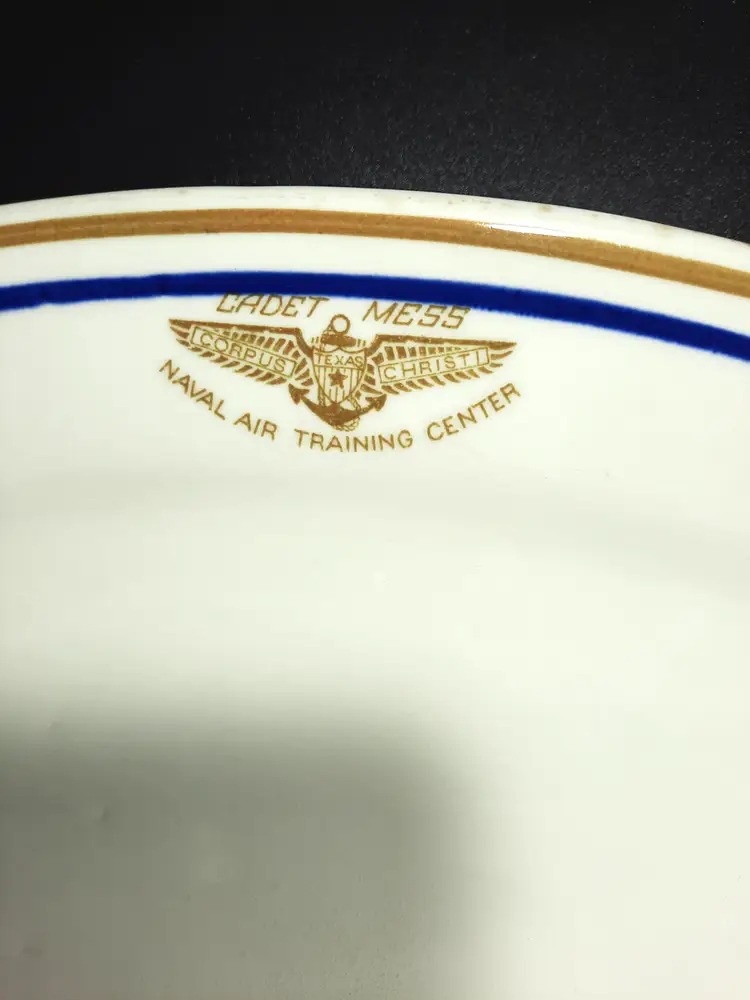 Military Memorabilia 1917 Naval Flying Officer Cadet Mess Iroquois China Platter
