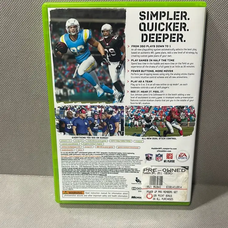 Madden 11 Xbox 360 Video Game