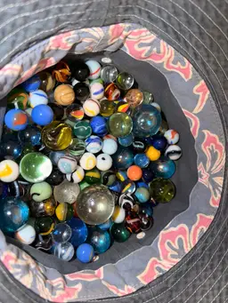 About 3 Pounds Of Marbles. Some Glow!