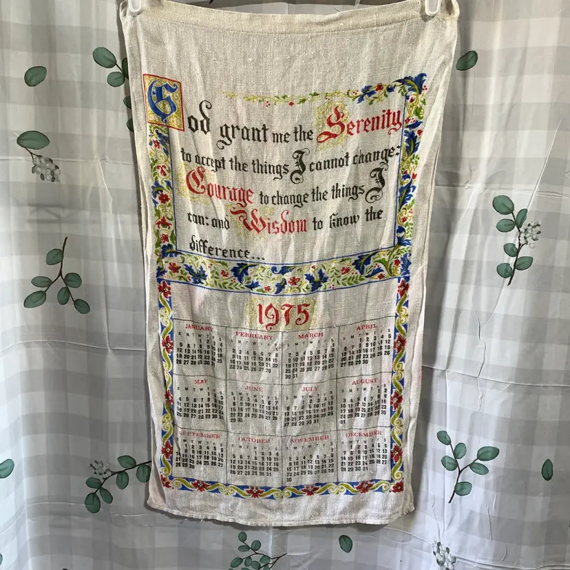 Serenity Prayer Tea Towel 1975 AS IS