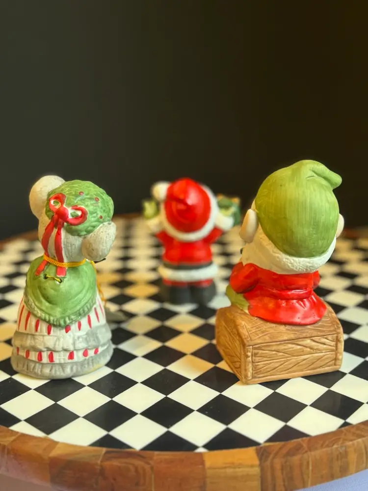 Trio of vintage Christmas decor