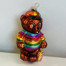 Vintage Christopher Radko 1999 Cubby's Rainbow Christmas Ornament AIDS Charity