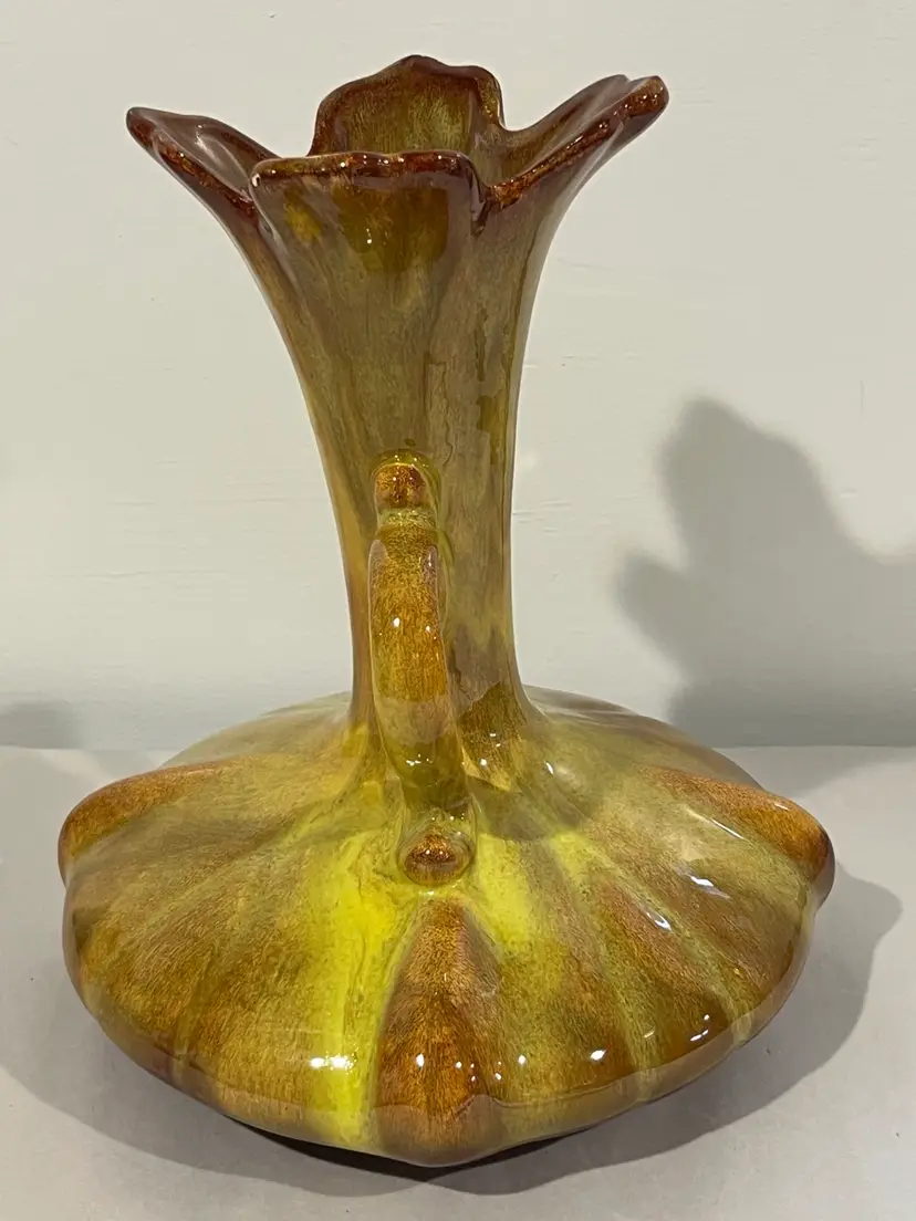 Seewai Art Pottery Vintage Vase, 9 1/2", 2 Handle