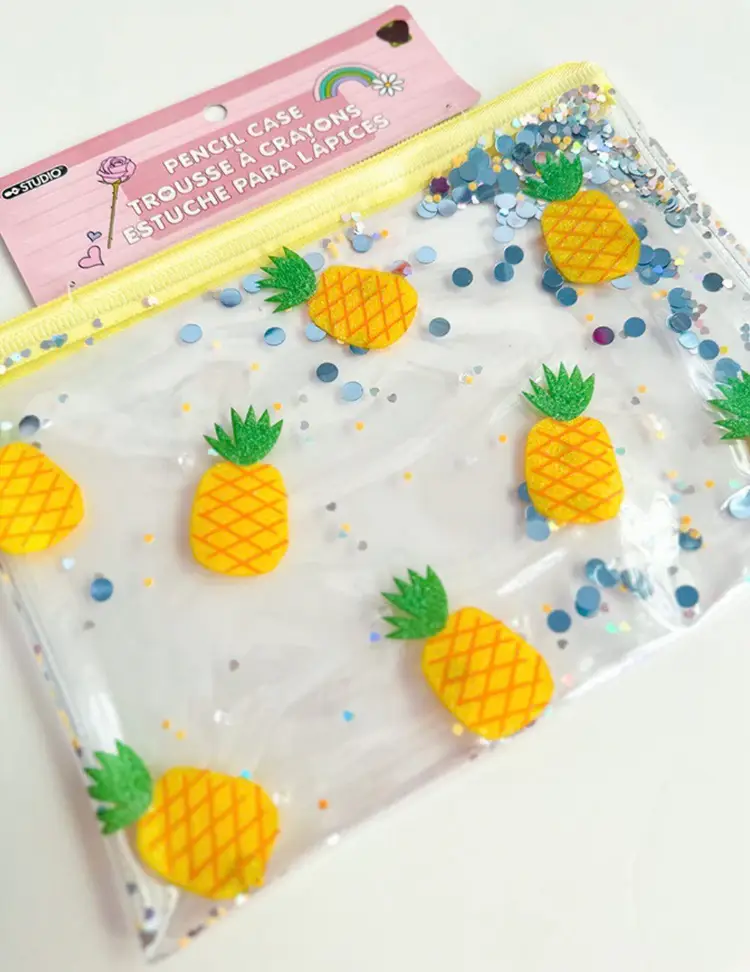 STUDIO CLEAR PINEAPPLE KIDS PENCIL CASE