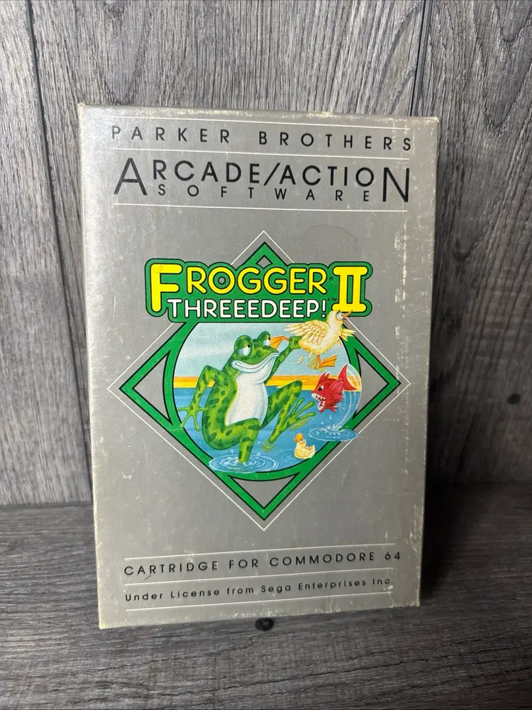 Frogger II 2 Threeedeep Commodore 64 C64 Parker Brothers #1890 CIB RARE