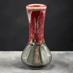 80s Hosley TM Potteries Drip Glaze Bud Vase Rustic Farmhouse Home Decor As Is