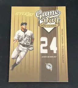 Miguel Cabrera 2004 Donruss Studio Game Day Souvenirs Position /250 #GD-36 Florida Miami Marlins