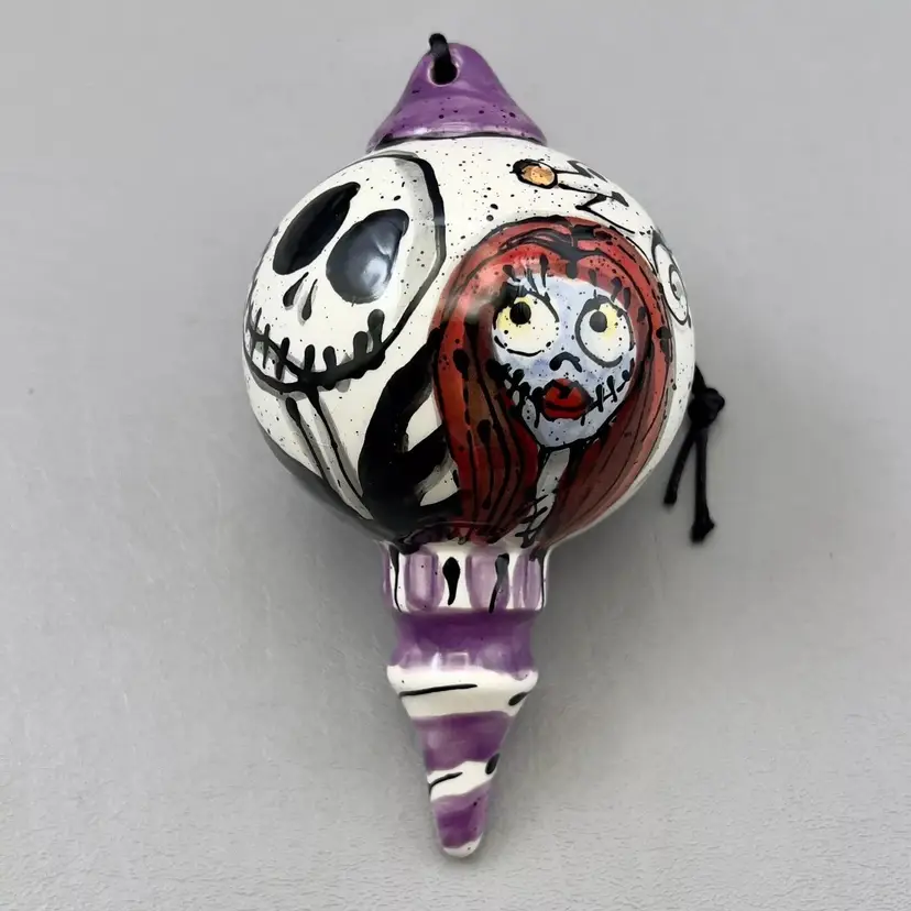 Jack Skellington Sally Zero Dog 6" Ceramic Ornament Nightmare Before Christmas