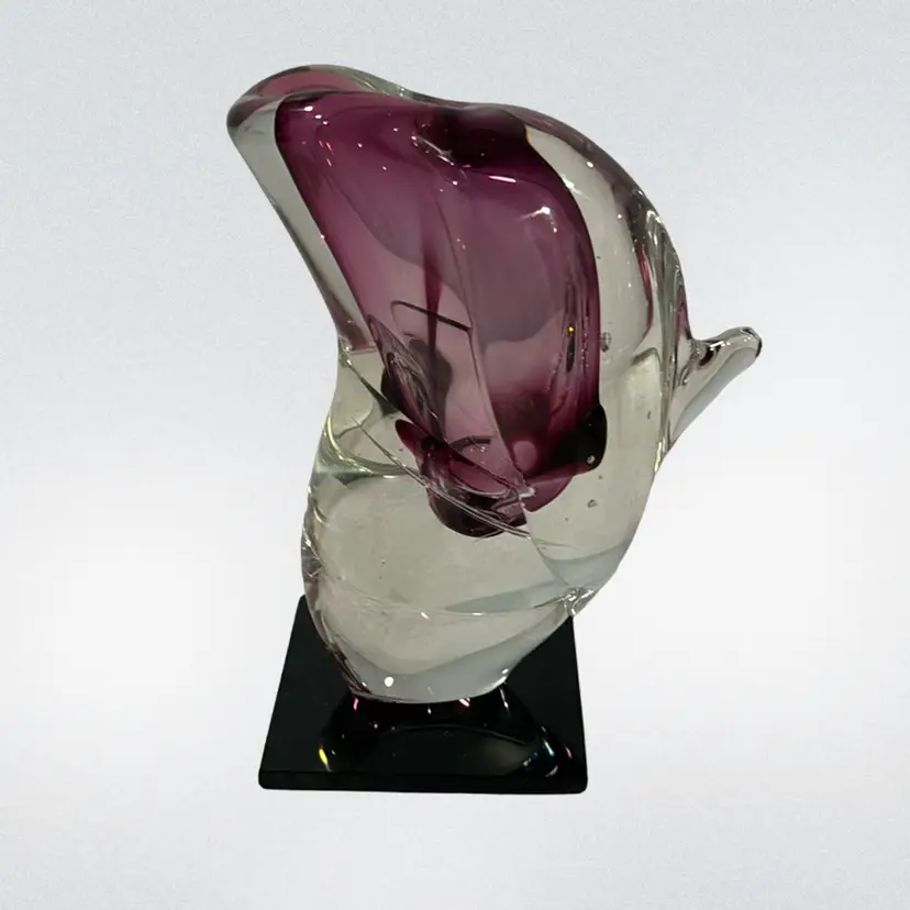 Paperweight Art Piece  David Drewek Signed Studio Art Glass ‘91 ; 6.5”H x 4”W