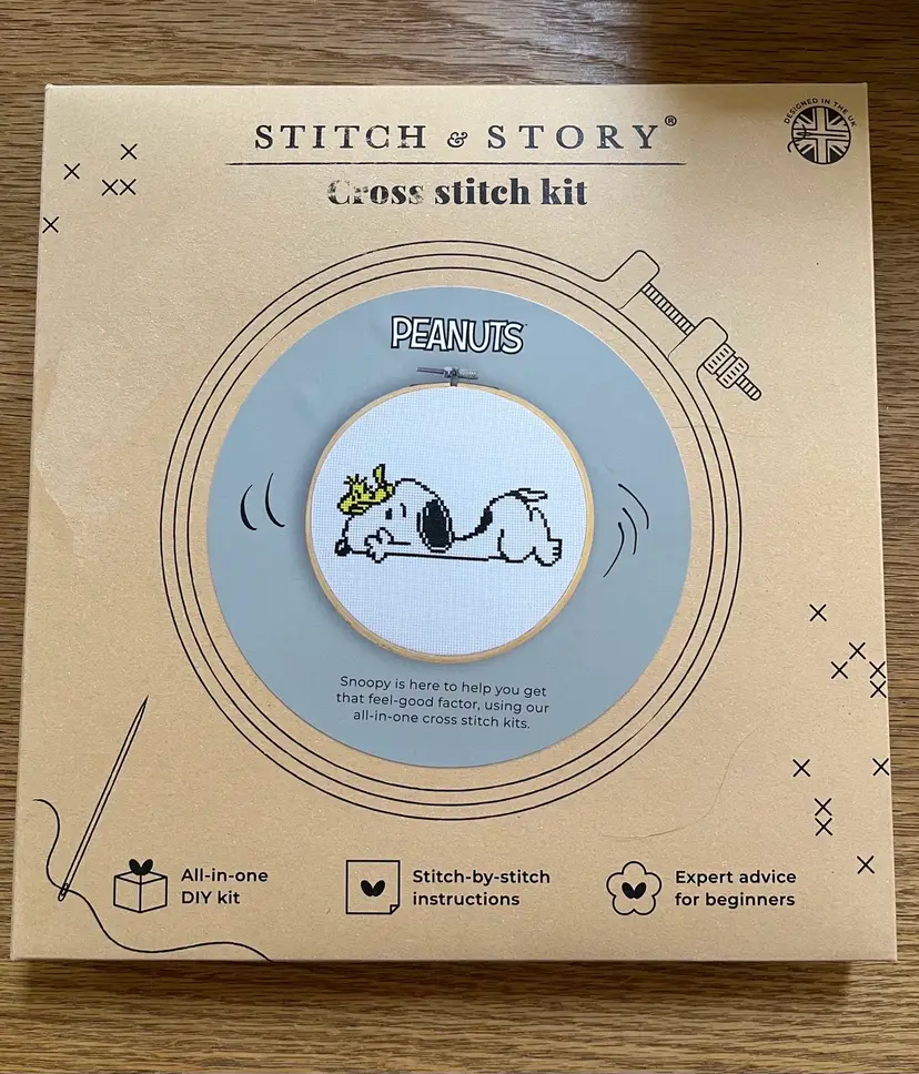 Peanuts Snoopy Woodstock Stitch & Story Cross Stitch Kit. Incomplete Kits Please Read Description.