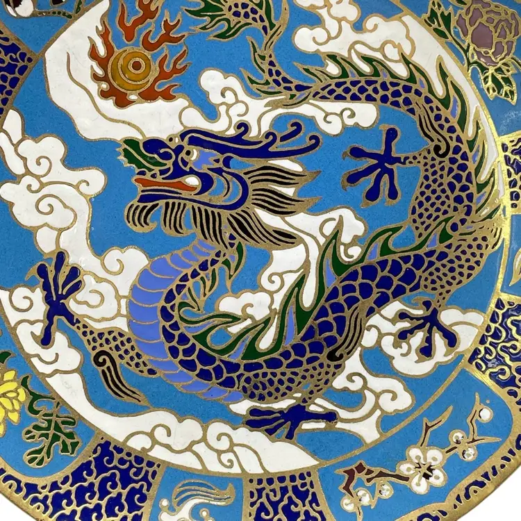 #01 Cloisonne The Dragon First Issue The Chinese Symbols of the Universe Brass Plate Mythical Zoo