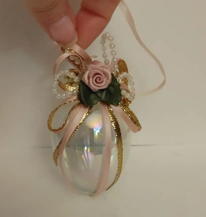 Egg Ornament. 3 inches high.