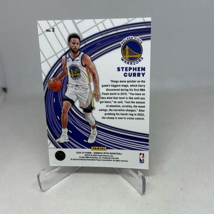 Stephen Curry 2022-23 Donruss Optic Basketball Express Lane Insert 2 Golden State Warriors