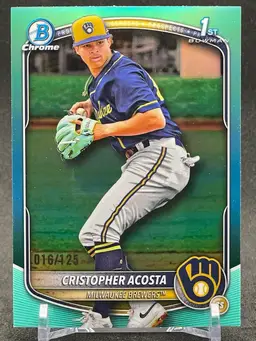 2025 Bowman Chrome - Cristopher Acosta Bowman 1st #BCP-176 Aqua Refractor /125