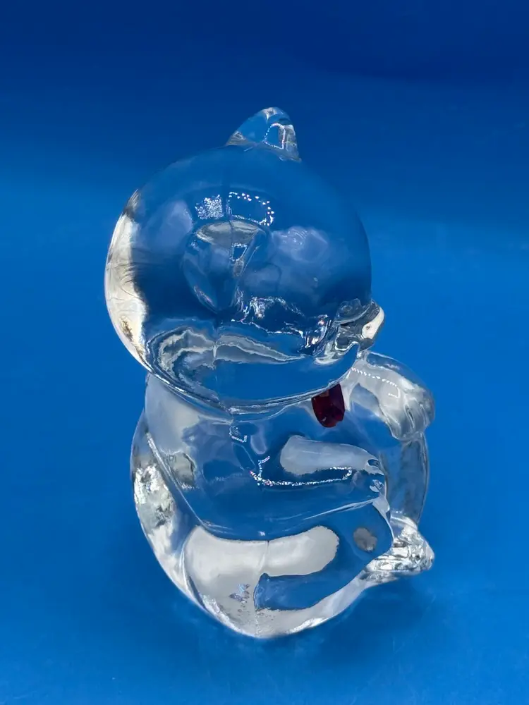 Fenton January Birthstone Teddy Bear Paperweight - Vintage 1980’s