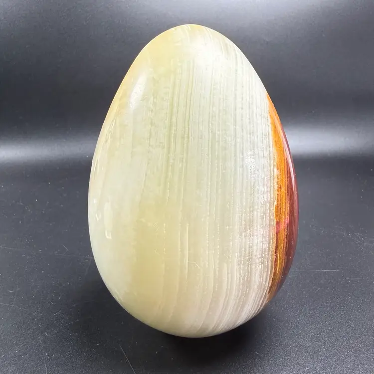 Vintage Natural Banded Onyx Egg Healing Reiki Crystal Stone 6.5" 2036g