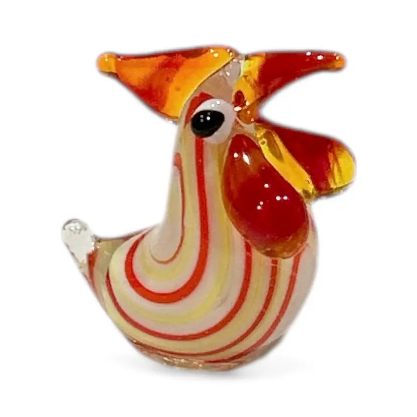 Mini Handblown Art Glass Bird Figurine