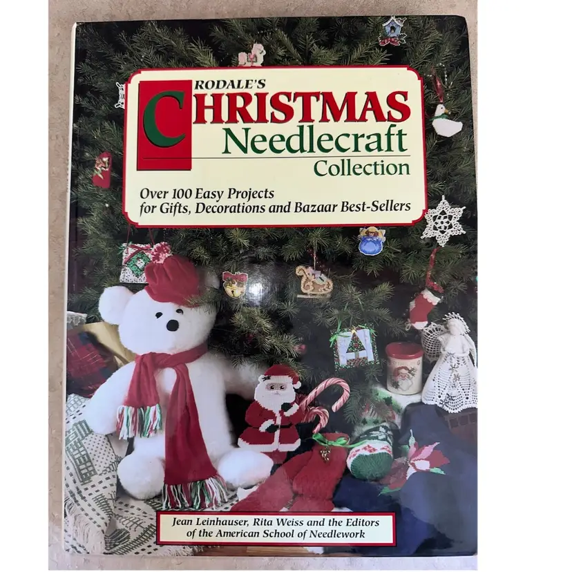 Rosalie’s Christmas Needle craft Collection 100 Projects “how To” Book Hardcover 1994