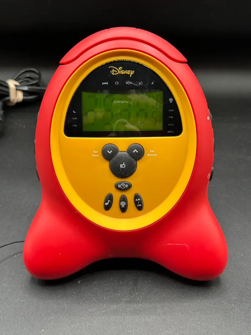 Disney Mickey Mouse Model DCR5000-C AM/FM Digital Clock Radio with Alarm -TESTED