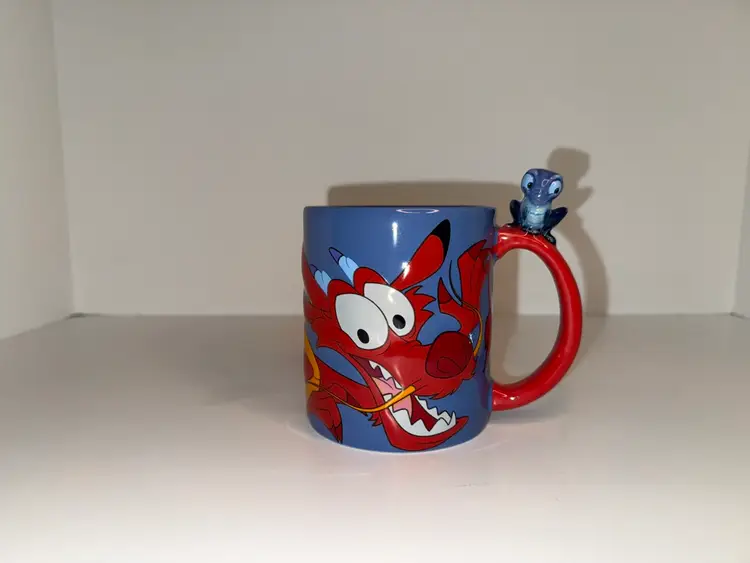 Disney Mulan Mushu & Cri-Kee Ceramic Mug. Rare