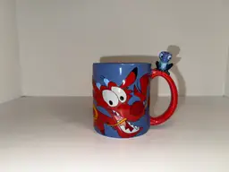 Disney Mulan Mushu & Cri-Kee Ceramic Mug. Rare