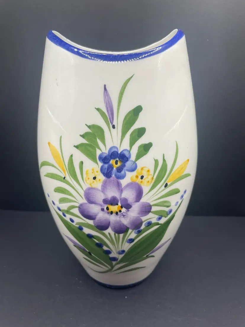 Hand Painted Portugal Vase 7.5” Tall