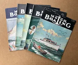 5 Vintage Motor Boating Magazine