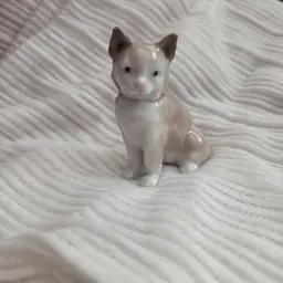 Lladro Miniature Cat Figurine 5308 Glazed Retired 2.25” Antonio Ramos Spain 1985 *AS IS*