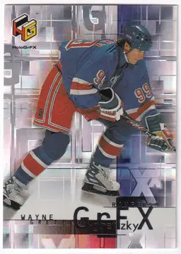 1999-00 Upper Deck HoloGrFx Gretzky GrFx #GG12 Wayne Gretzky New York Rangers Hockey Card