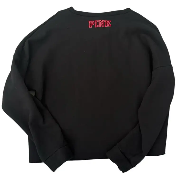 Victoria Secret Pink Ohio State Buckeyes Cropped Sweatshirt Large Plaid Letters