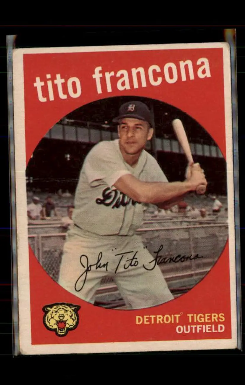 1959 Topps #268b Tito Francona - (pk4) - Detroit Tigers