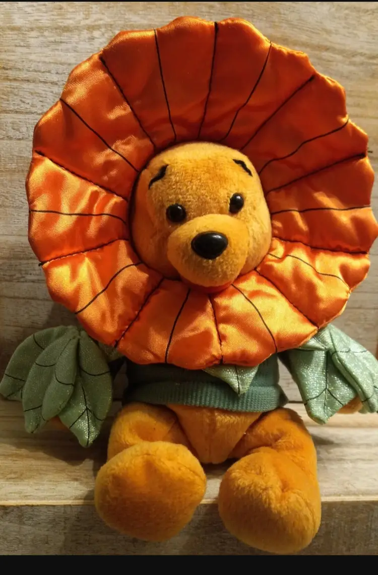 Disneyland Resorts Winnie the Pooh Sunflower Bean Bag Plush