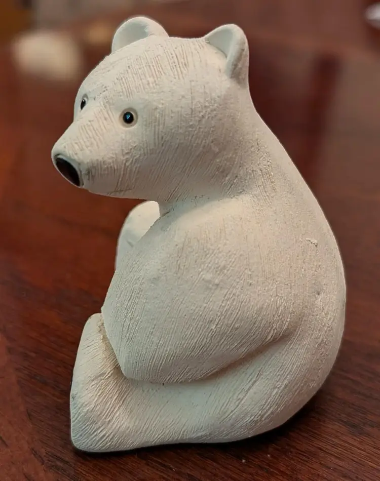 Artesania Rinconada Polar Bear Retired # 79 Hand Carved Ceramic - Uruguay