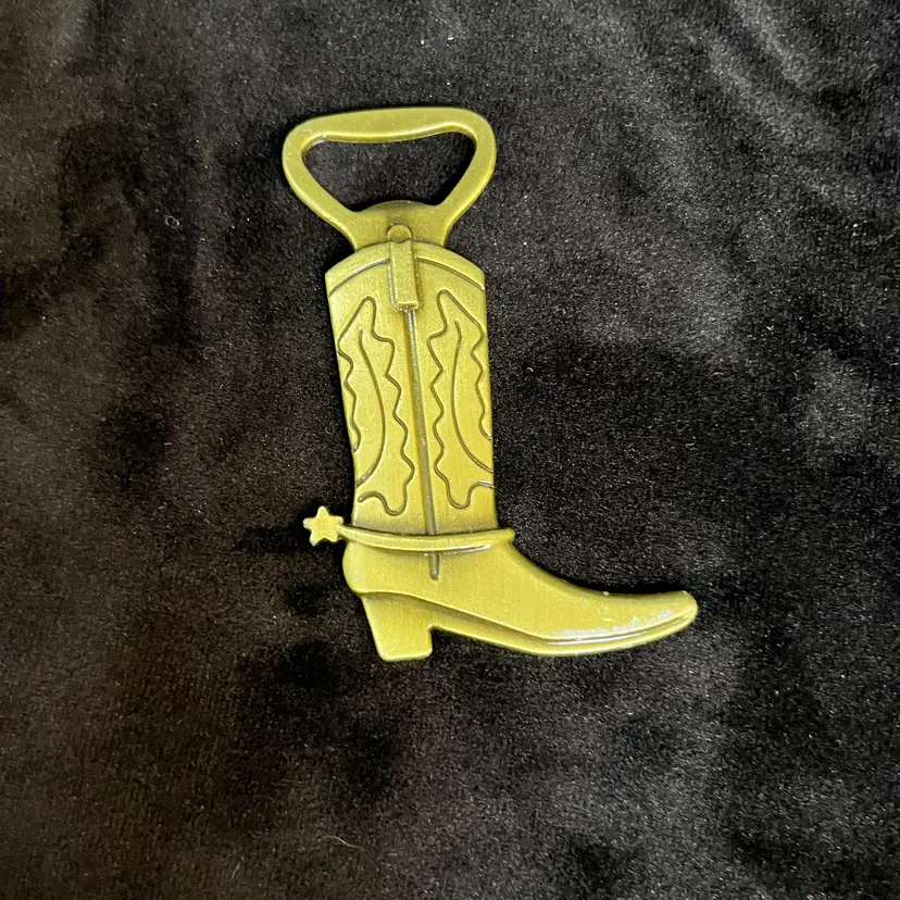 Brass Cowboy Boot w/ Spur Bottle Opener