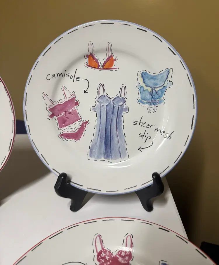 Rosanna Dessert Plate Paper Doll collection 8" set of 4