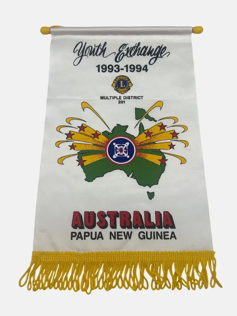1993 / 1994 Lions Club International Banner Australia Papua New Guinea 12"