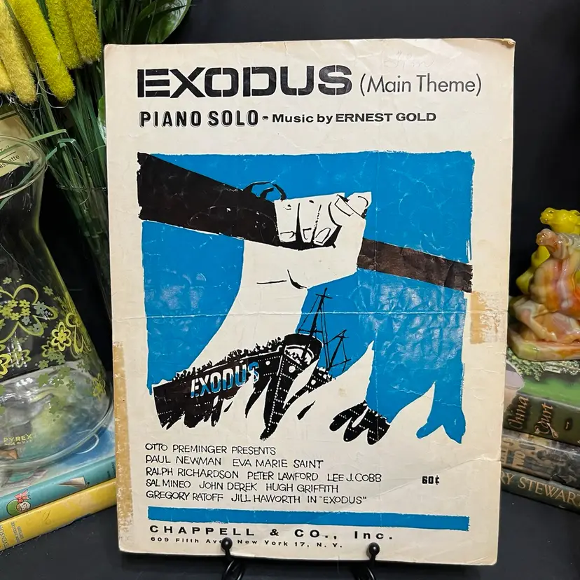 MARKDOWN! Exodus Piano Solo Sheet Music Ernest Gold 1960