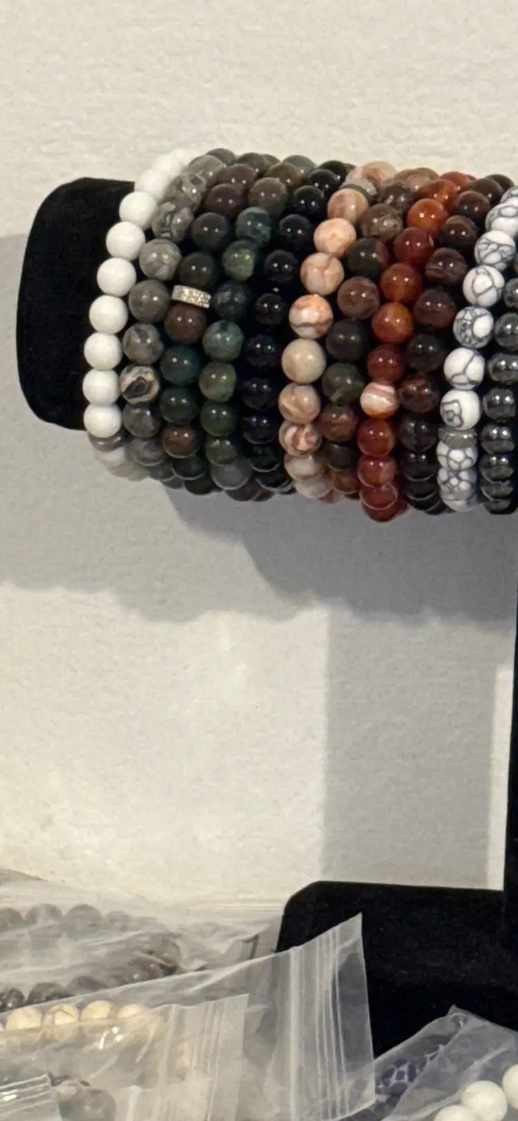 76 Stone  Bracelets Size 6 1/2” Stretchy