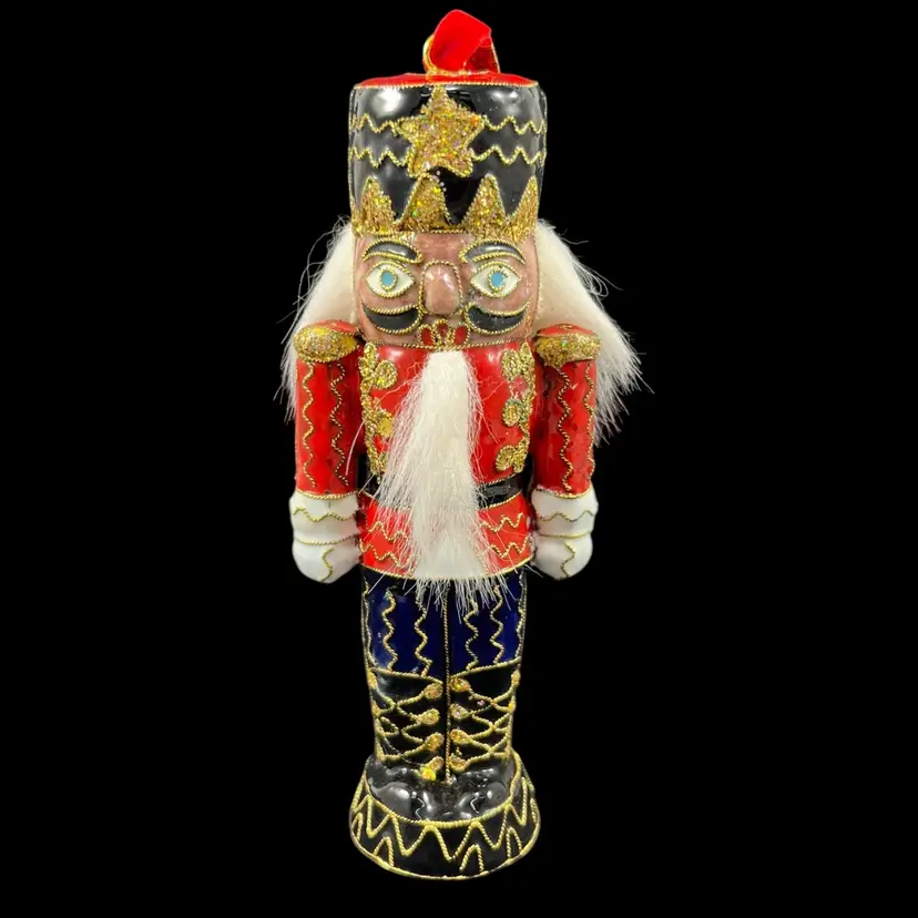 Dillards Trimmings Cloisonné Nutcracker Ornament With Original Box, Collectible Ornament, Cloisonné Christmas Ornament, The Nutcracker