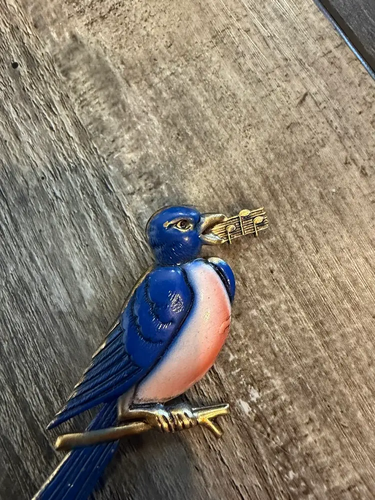 Vintage Singing Bird Brooch