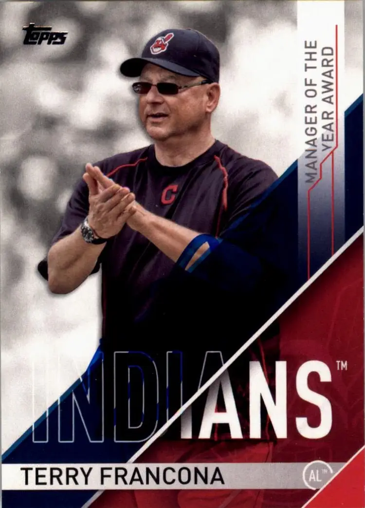 Terry Francona Signed Cleveland Indians 2017 Topps Manager of the Year #MOY-1