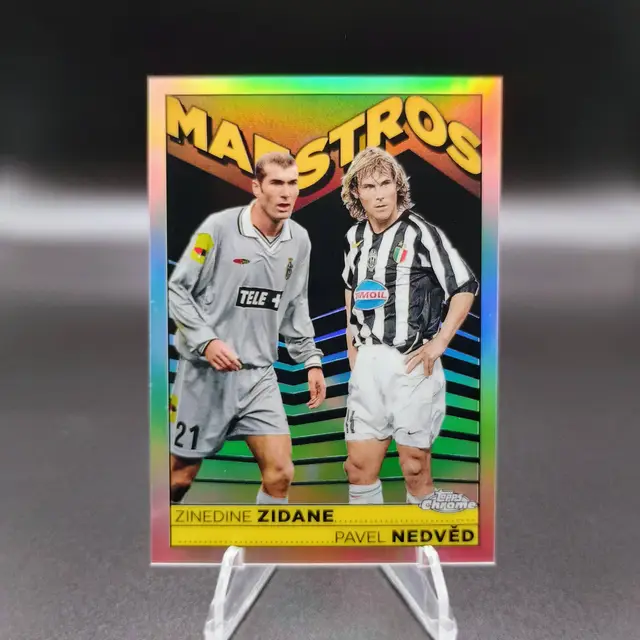 Pavel Nedved/Zinedine Zidane 2022-23 Topps Chrome Maestros Juventus #1