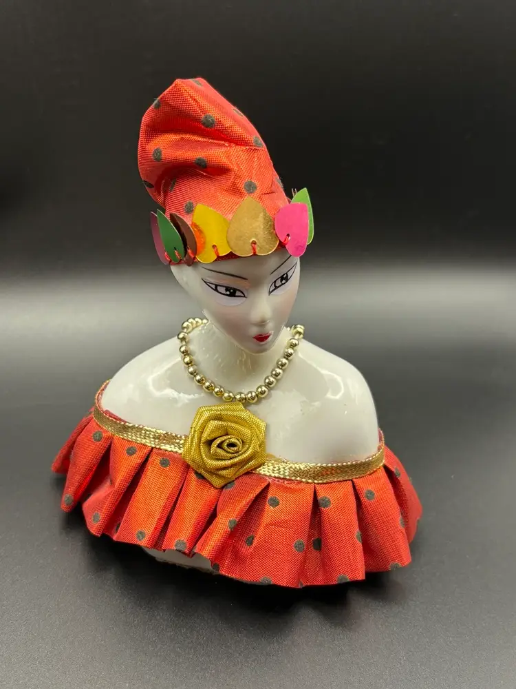 Hand Painted Woman Bust