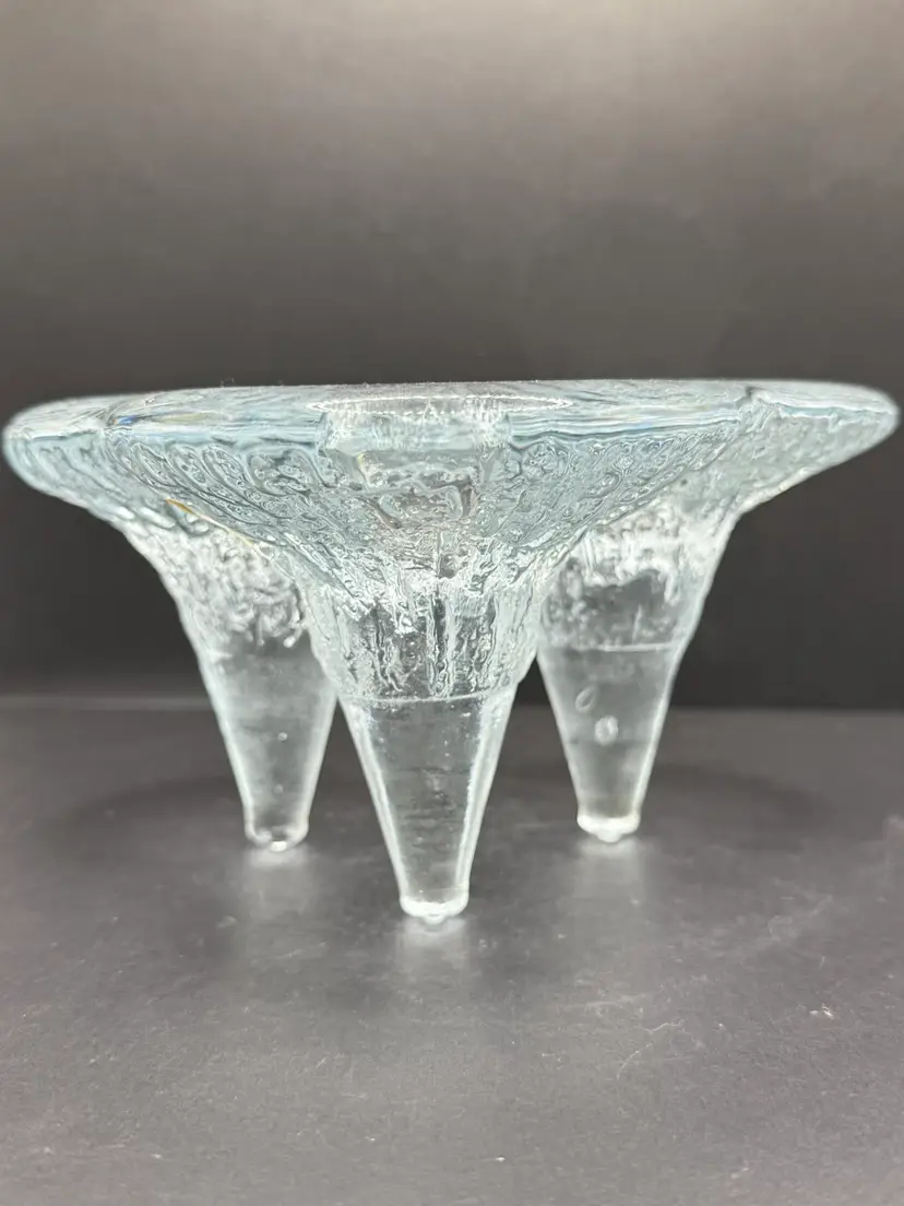 Blenko Don Shepherd MCM Icicle Candle Holder