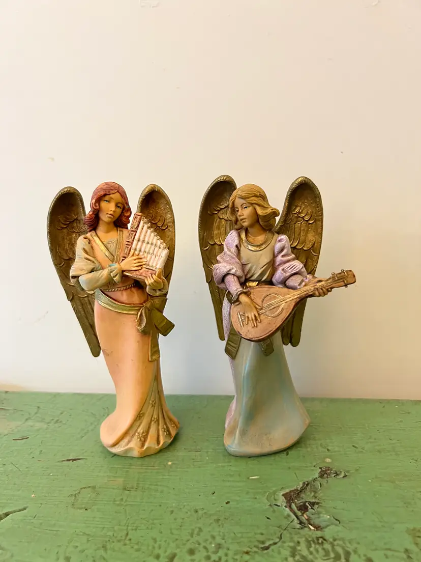 Vintage Fontanini Angel Pair. Depose Italy 1996. #267 #256