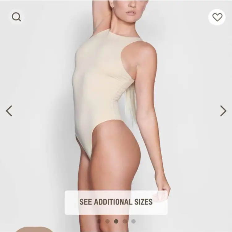 NWT Skims Fits Everybody High Neck Bodysuit in Sand