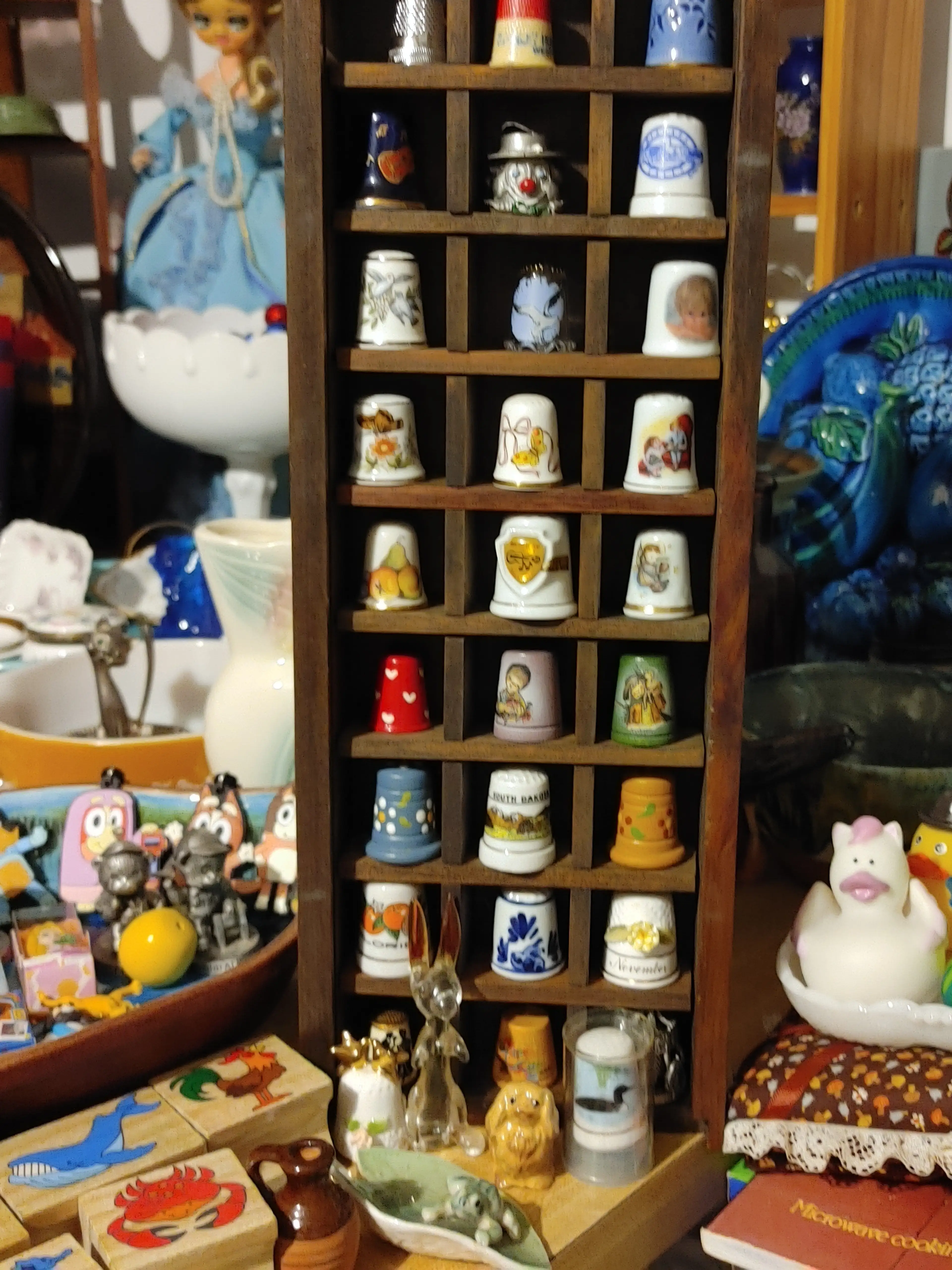 All mini show! $2 choice. Thimbles, animals, mini foods, stamps and baskets! Combined shipping.